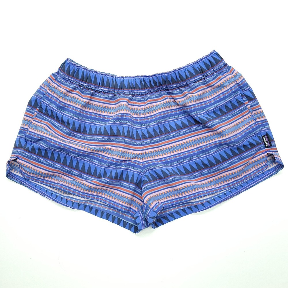 Patagonia Barely Baggies Short Women S Blue‎ Aztec 2.5" Worn Wear